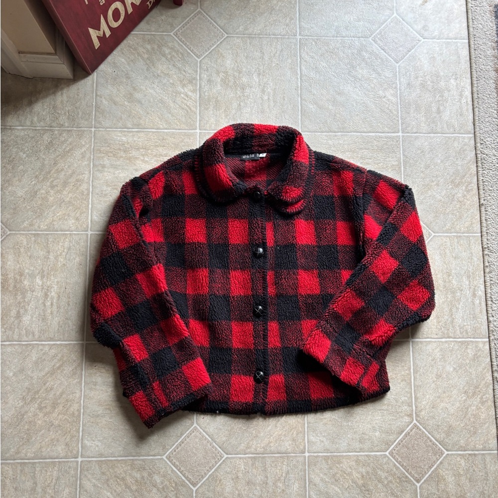Vintage Red and Black Plaid Jacket